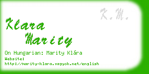 klara marity business card